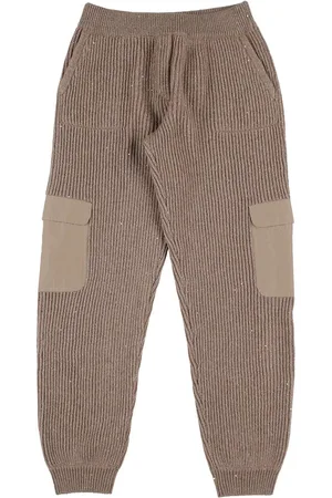 Brunello Cucinelli Ribbed Cashmere & Nylon Cargo Pants