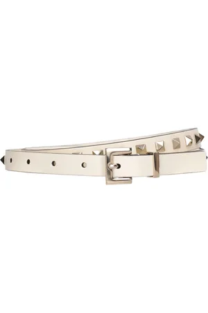 Valentino - 3cm Logo-Embellished Leather Belt - Black Valentino