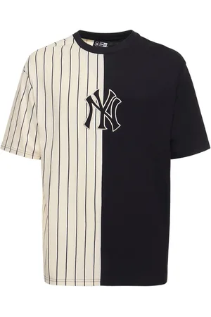 T-shirts New Era New York Yankees Mlb Half Striped Oversized Tee  Black/White
