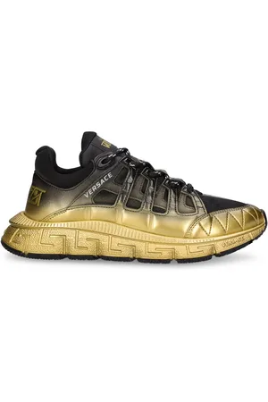 Versace 'chain Reaction' Sneakers With Logo in Yellow