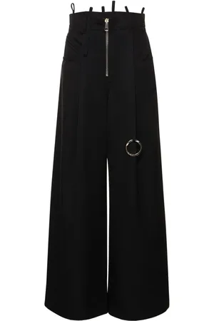 The Attico Gabardine Pence Zip-up Wide Pants