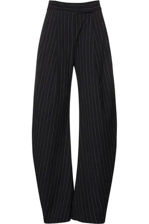The Attico Gary Pinstriped Wool Wide Pants