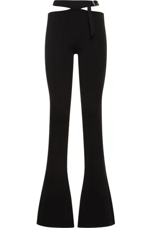 The Attico Compact Tech Jersey Cutout Flared Pants