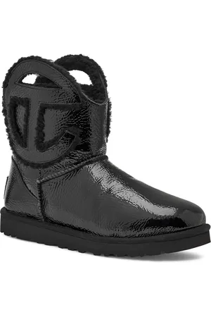 UGG 10mm Telfar Mini Crinkled Patent Boots