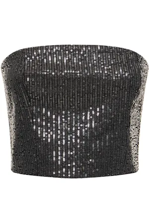 ROTATE Sequined Twill Tube Top