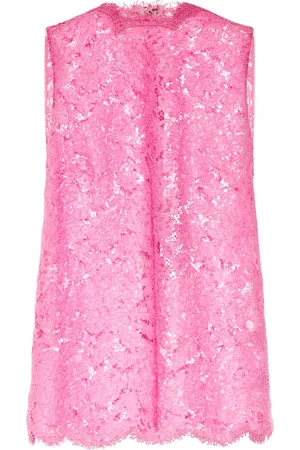 Dolce & Gabbana Floral & Dg Lace Sleeveless Top