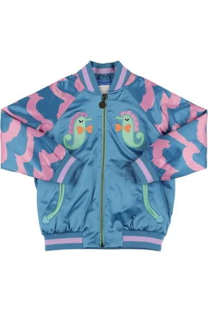 Stella McCartney Embroidered Satin Bomber Jacket