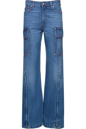 Stella McCartney Denim Flared Cargo Jeans