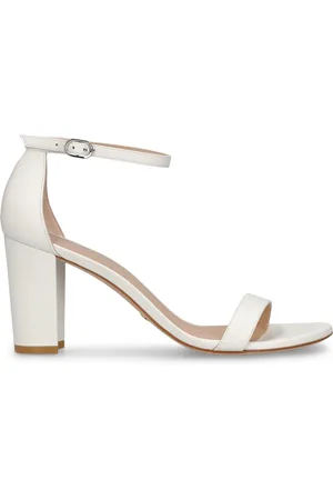 Stuart Weitzman 80mm Nearly Nude Leather Sandals