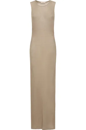 St Agni Recycled Mesh Tuck Back Maxi Dress
