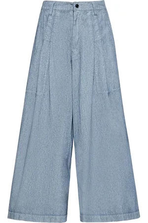 YOHJI YAMAMOTO Coated Denim Wide Jeans