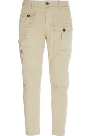 Beige Cargo Pants with Flap Pockets, Stone Tan Cream Men Women Fleece –  Starcove Fashion