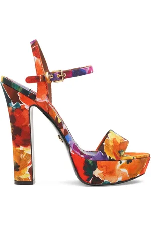 Multicolor discount platform sandals