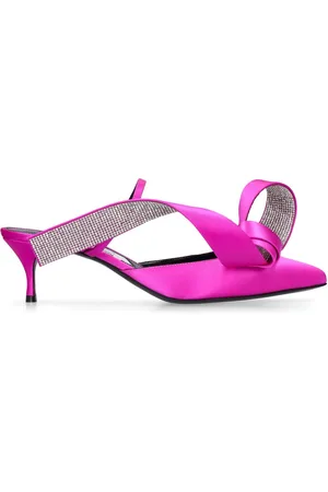 x Sergio Rossi Marquise embellished sandals in pink - Area