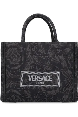 Medusa '95 Mini satin tote bag in black - Versace