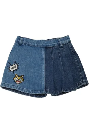 Kenzo Cotton Shorts W/ Logo Patch