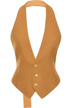 PETAR PETROV Wool Halter Neck Open-back Vest