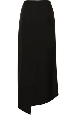 PETAR PETROV Silk Blend Mid Rise Wrap Midi Skirt