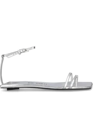 The Attico 5mm Isla Metallic Leather Flat Shoes