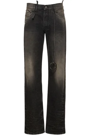 The Attico Denim Straight Jeans W/ Ring Detail