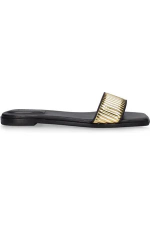 Simkhai Carter Metallic Slide Sandals