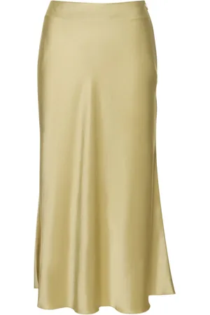 Nanushka Razi Satin Midi Skirt
