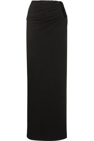 MAGDA BUTRYM Draped Jersey Cut Out Long Skirt