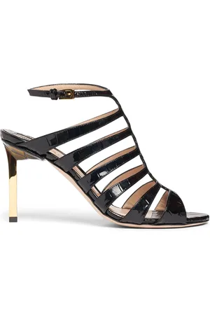 Tom Ford 85mm Carine Croc Embossed Leather Sandal