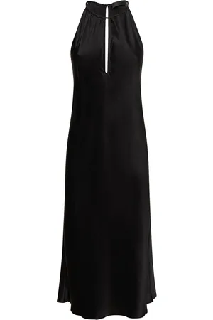 NILI LOTAN Eglantine Halter Neck Silk Midi Dress