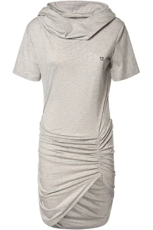 Grey Cotton Mini Dress