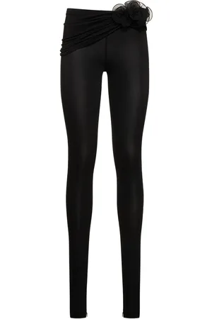 MAGDA BUTRYM Draped Jersey Leggings W/rose