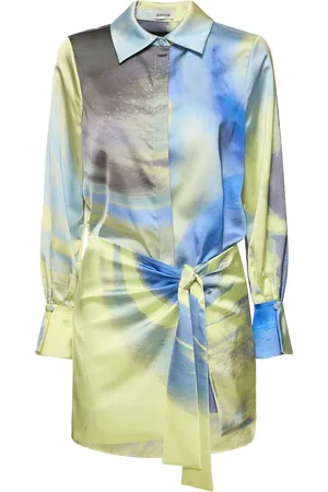 Simkhai Larson Printed Mini Shirt Dress