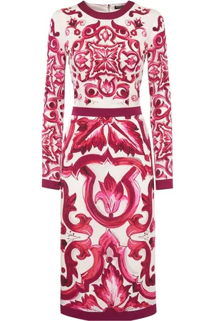 Layla Satin Print High Neck Midi Dress