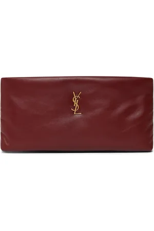 Calypso Small leather pouch in red - Saint Laurent