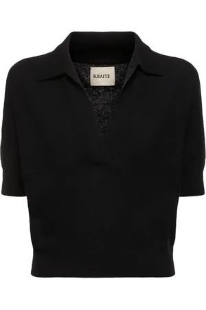 Khaite Jo Shrunken Stretch Cashmere Top