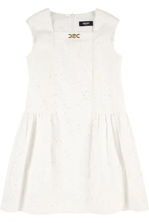 VERSACE Barocco Poplin Eyelet Lace Dress