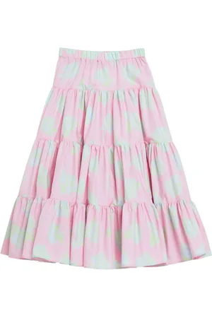 VERSACE Cotton Poplin Maxi Skirt