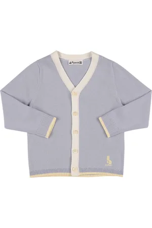 BONPOINT Embroidered Cotton Knit Cardigan