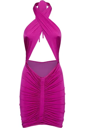Reina Olga Stallion Crisscross Cutout Mini Dress