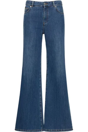Moschino Denim Cotton Low Rise Wide Jeans