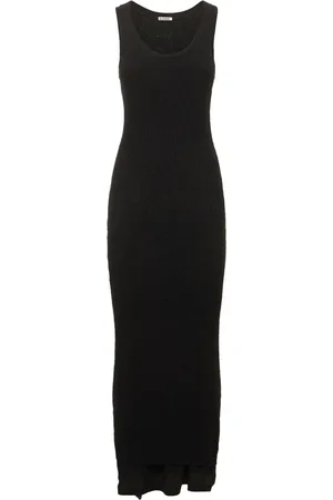 Jil Sander Cotton Ribbed Knit Long Dress