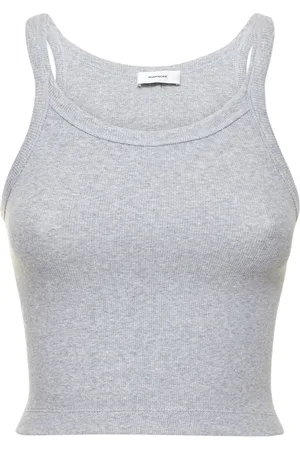 WARDROBE.NYC Hb Ribbed Stretch Cotton Tank Top