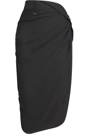 Jacquemus La Jupe Saudade Satin Midi Wrap Skirt