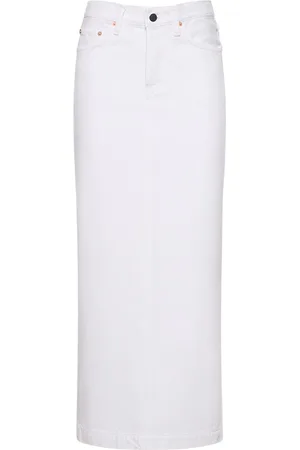 WARDROBE.NYC Straight Denim Maxi Skirt