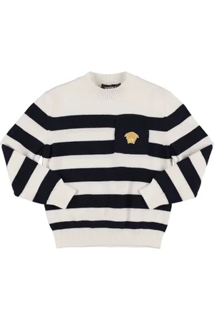VERSACE Printed Marine Knit Sweater