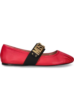 Moschino 10mm Leather Ballerina Flats
