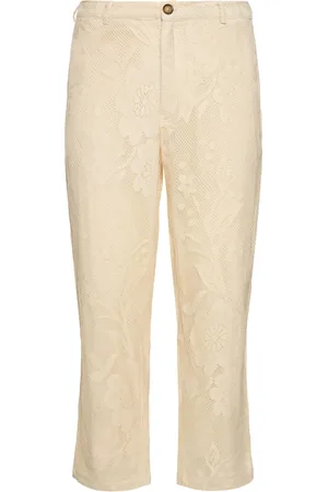 HARAGO Cotton Lace Formal Pants