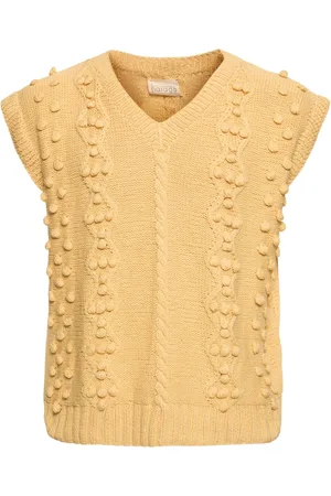 HARAGO Cotton Cable Knit Vest