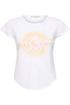 Stella McCartney Logo Cotton Jersey Shorts Sleeve T-shirt