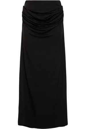MAGDA BUTRYM Draped Viscose Blend Long Skirt